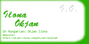 ilona okjan business card